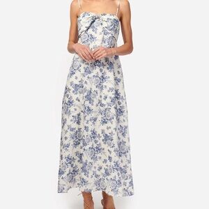Cami NYC Tilney Linen Dress in Stonewash Floral – Size L